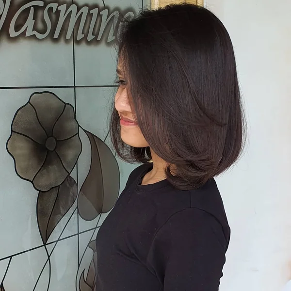 Sleek Dark Bob with Subtle Inner Layers