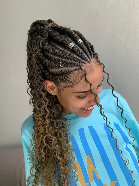 Sleek Low Ponytail Transforming into Mega Jumbo Braid