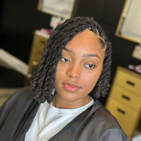 Stunning Defined Locs Bob with Side Part