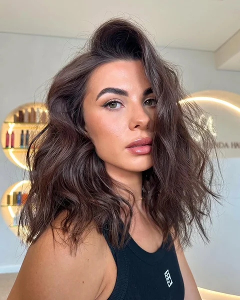 Voluminous Dark Espresso Bob with Airy Face-Framing Layers