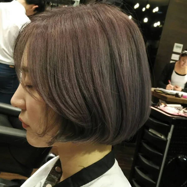 Voluminous Salt and Pepper Stacked Pixie Bob