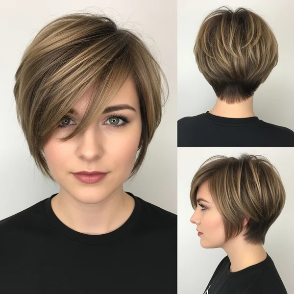 Asymmetrical Pixie Bob Haircut