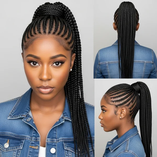 Braided Ponytail Hairstyles Black Women