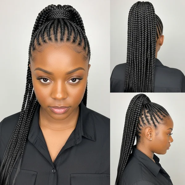 Braided Ponytail Hairstyles Black Women Protective Styles