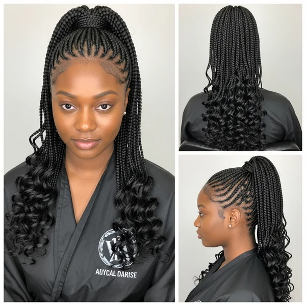 Braided Ponytail Hairstyles Black Women With Curls