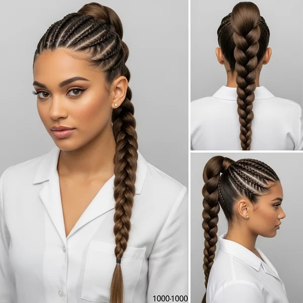 Braided Ponytail Hairstyles with Heart