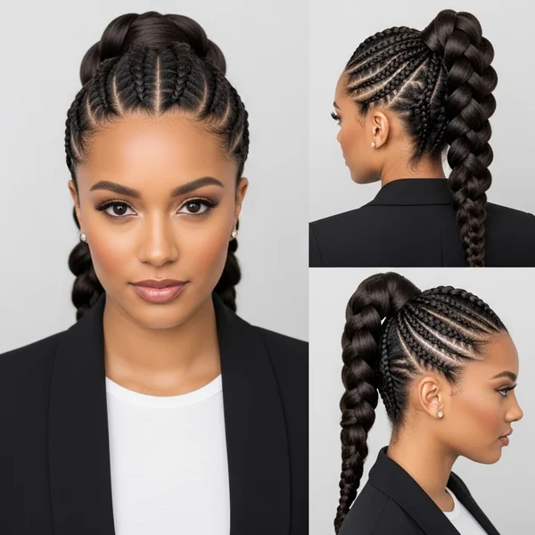 Braided Up Ponytail Hairstyles