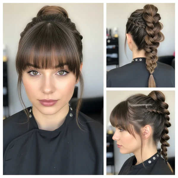 Braided Ponytail With Bangs Hairstyles