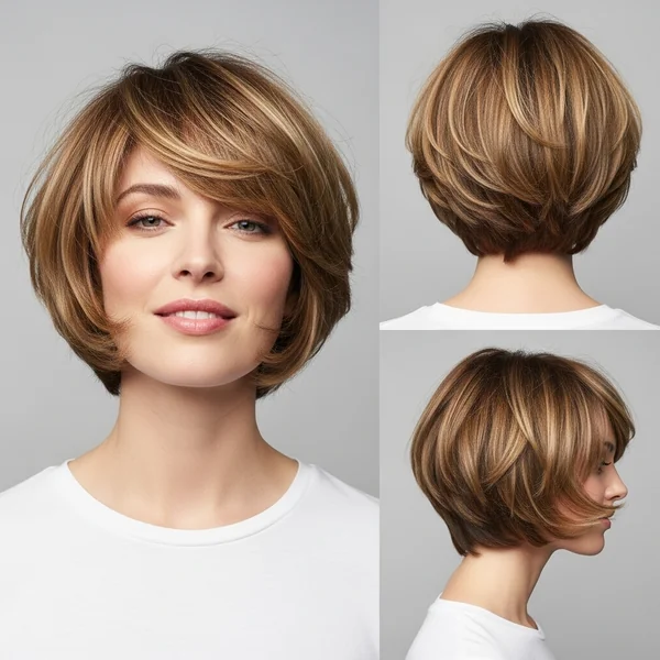 Butterfly Bob Haircut Short