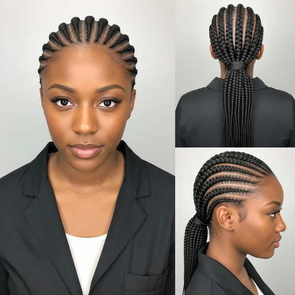Cornrow Low Ponytail