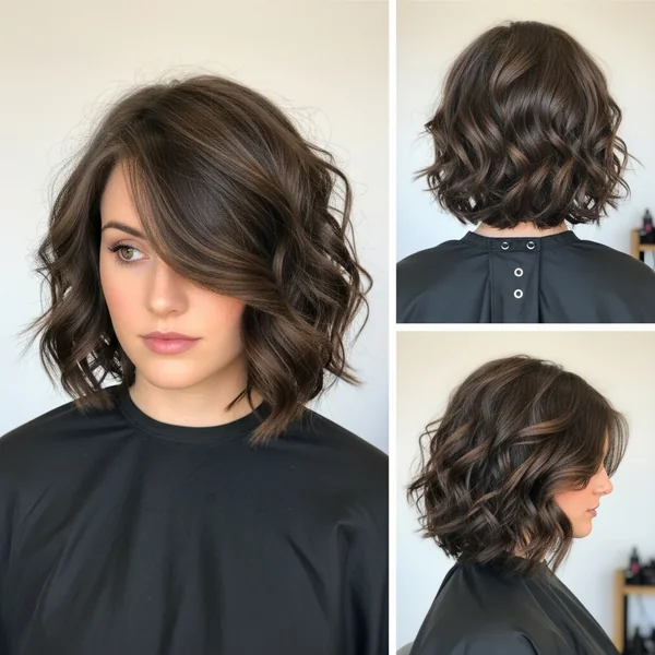 Curly Inverted Bob Hairstyles Medium