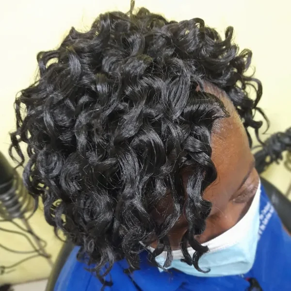 Defined Spiral Pixie with Glossy Ribbon Curls