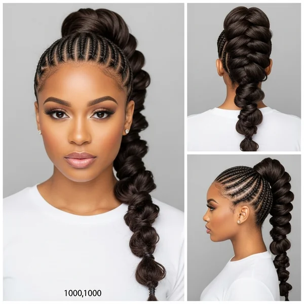 Freestyle Braided Ponytail Hairstyles