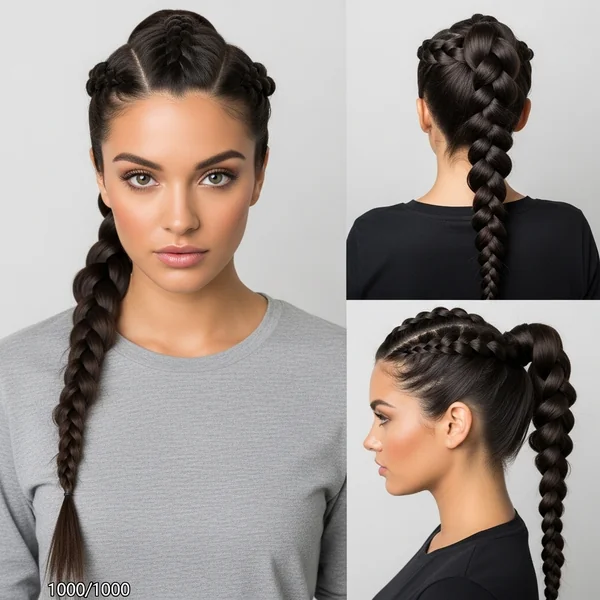 French Braided Ponytail Hairstyles