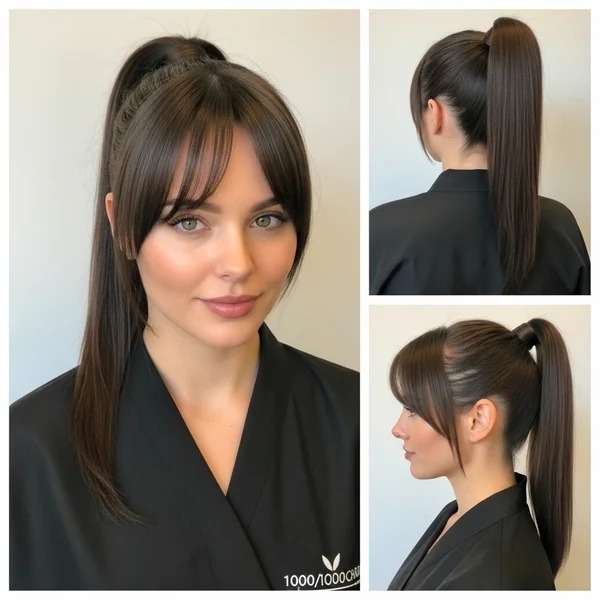 Fringe Ponytail Hairstyles