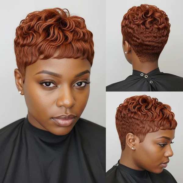 Ginger Pixie Haircut for Black Women