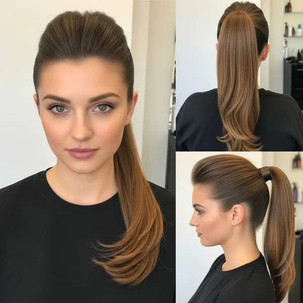 Heart Slick Back Ponytail