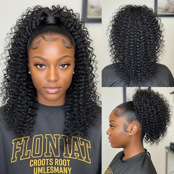 High Curly Ponytail Weave Hairstyles for Black Women