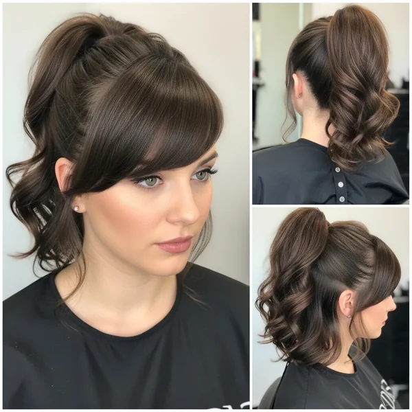High Ponytail With Side Bangs Hairstyles