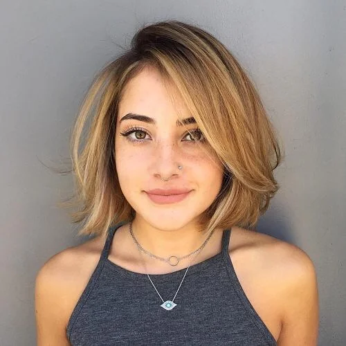 Icy Blonde Inverted Bob with Extreme Angled Cut