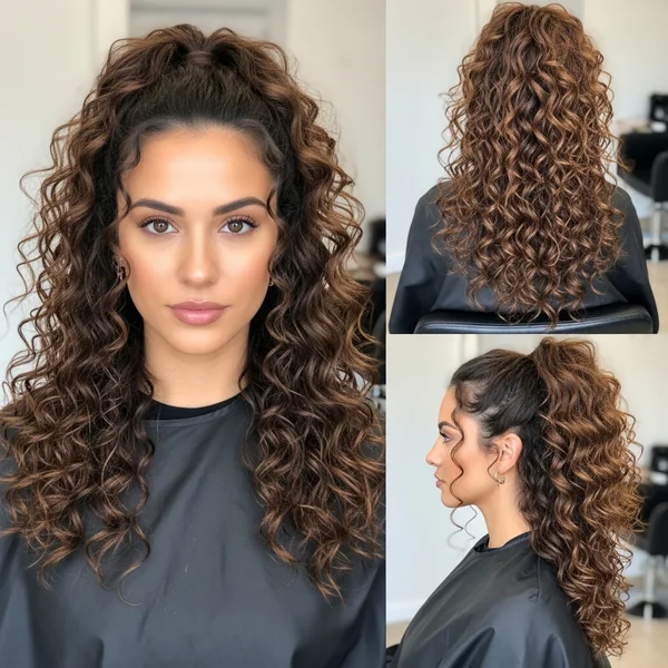 Long Curly Ponytail Hairstyles