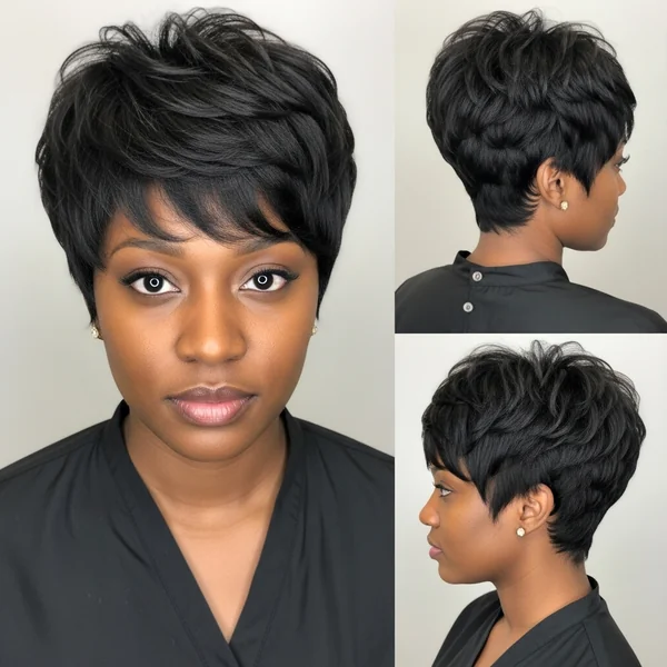 Long Pixie Haircut for Black Women