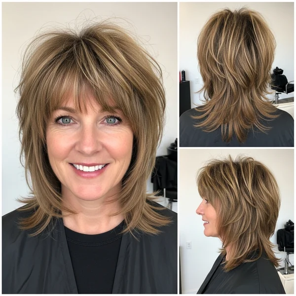 Medium Shag Hairstyles for Women Over 60