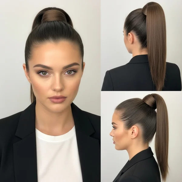 Sleek Ponytail Hairstyles Bun