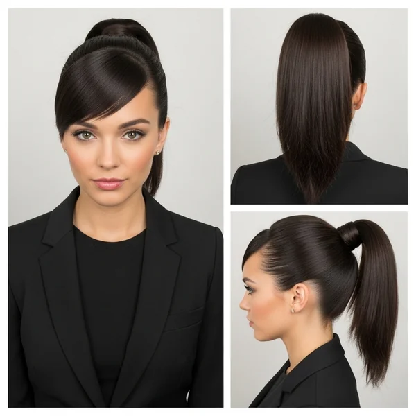 Sleek Ponytail Hairstyles Short Hair