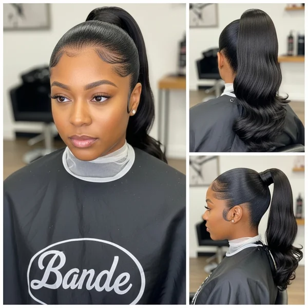 Slick Back Ponytail Weave