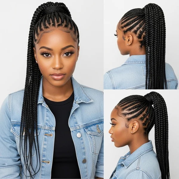 Slick Braided Ponytail Hairstyles