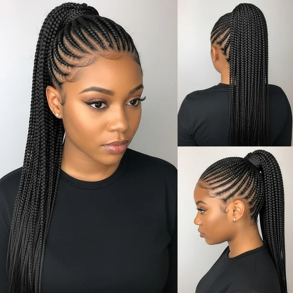 Stitch Braided Ponytail Hairstyles