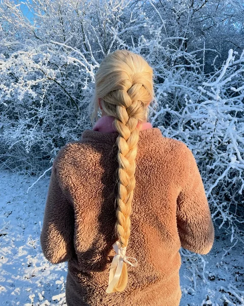 Thick Golden Braid in a Snowy Winter Wonderland