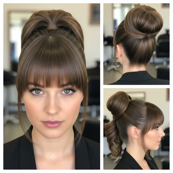 Updo Ponytail With Bangs Hairstyles