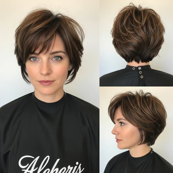 Short Choppy Hairstyle Women
