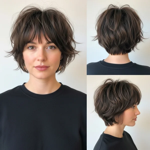 Short Shaggy Haircuts Choppy Layers Fine Hair
