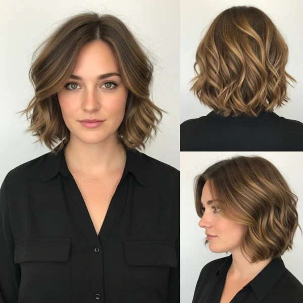 Short Hairstyle Women Wavy Hair