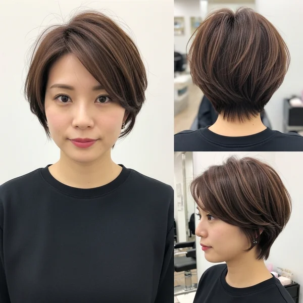 Short Hairstyle Women Asian