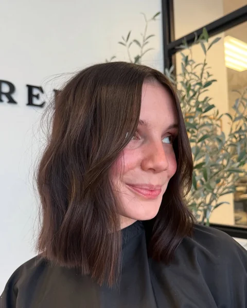 Effortless Sun-Kissed Tousled Bob with Soft Waves