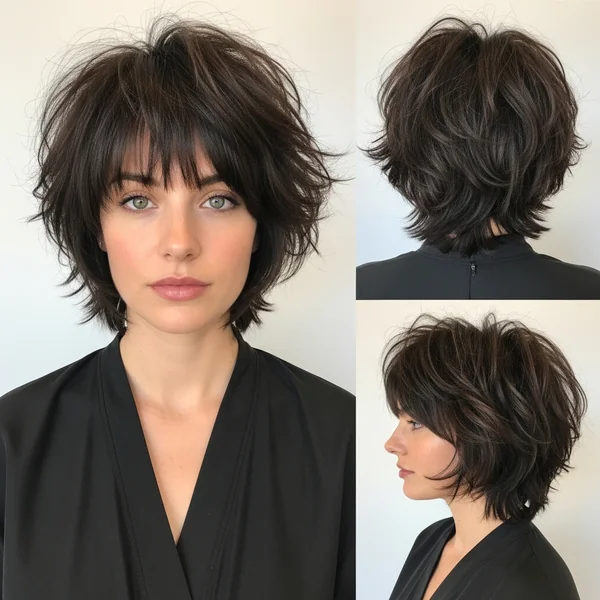 Short Shag Hairstyle Women