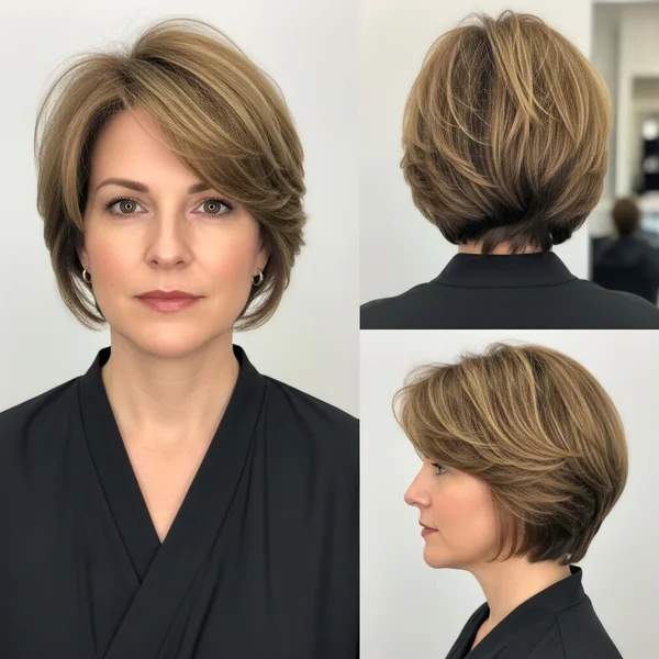 Short Hairstyle Women Thinning Hair
