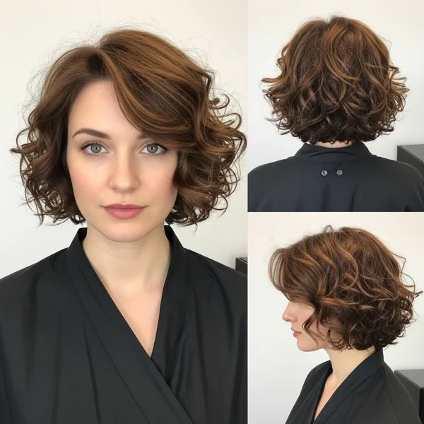 Short Hairstyle Women Curly