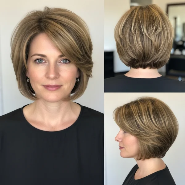 Medium Short Hairstyle Women