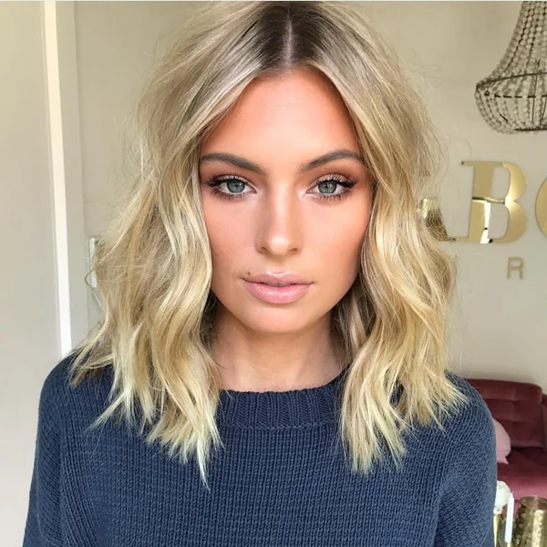 Romantic Twisted Half-Updo for Dimensional Honey-Blonde Curls