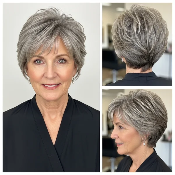 Short Hairstyles For Women Over 60 Gray Fine Hair
