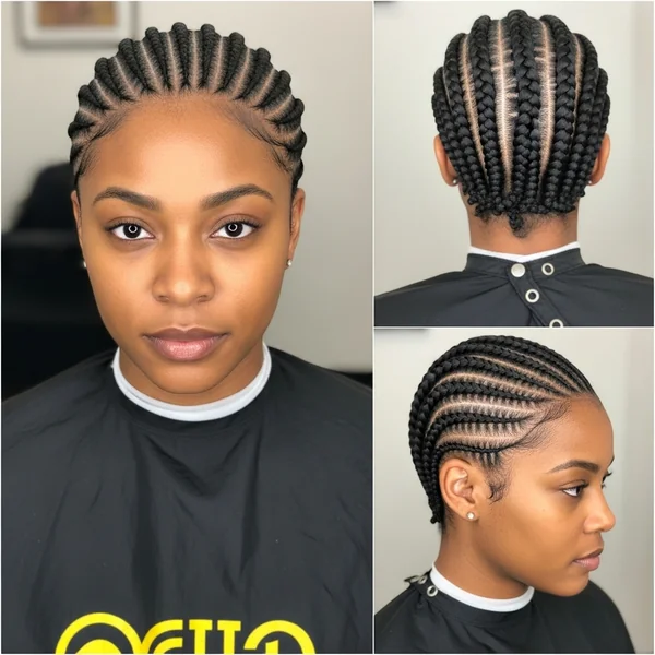 Short Hairstyle Women Braids