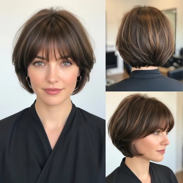 Short Hairstyle Women With Bangs