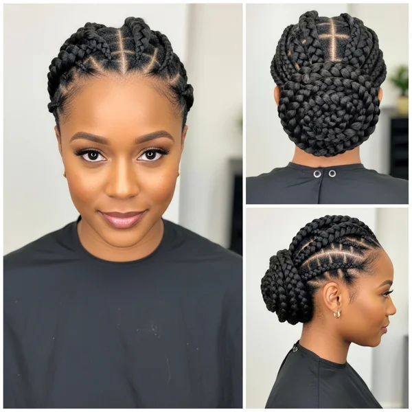 Braided Bun Hairstyles For Short Hair
