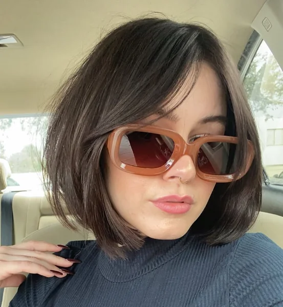 Deep Brunette Wavy Bob for Voluminous Thick Hair
