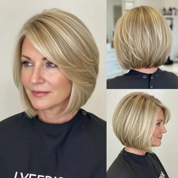 Blonde Bob Hairstyles Fine Hair Over 40